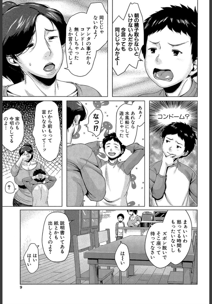 無料エロ漫画 【近親相姦エロ漫画】息子の勃起したムスコにご対面した欲求不満の人妻たちw【マザーコンドーム／児妻】 FANZA