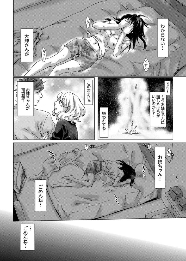 無料エロ漫画 【NTRエロ漫画】お姉ちゃんの彼氏と初エッチしてしまいそのままズルズルと関係が続いています…【初SEXは姉の彼氏〜ダメ、お姉ちゃんの隣で出さないで…！／壬生卍丸】 FANZA