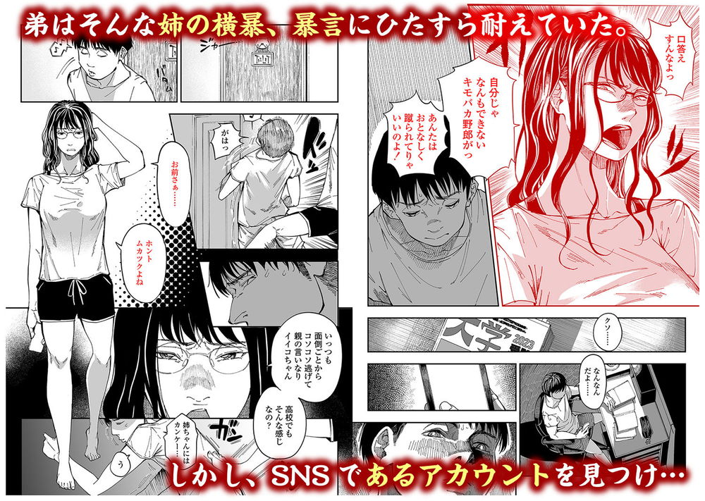 無料エロ漫画 【近親レイプエロ漫画】生意気な姉の裏垢見つけたからそれで脅迫して俺の性奴隷にしてやった件ｗ【姉貴のエロ垢見つけたら／三崎】 FANZA