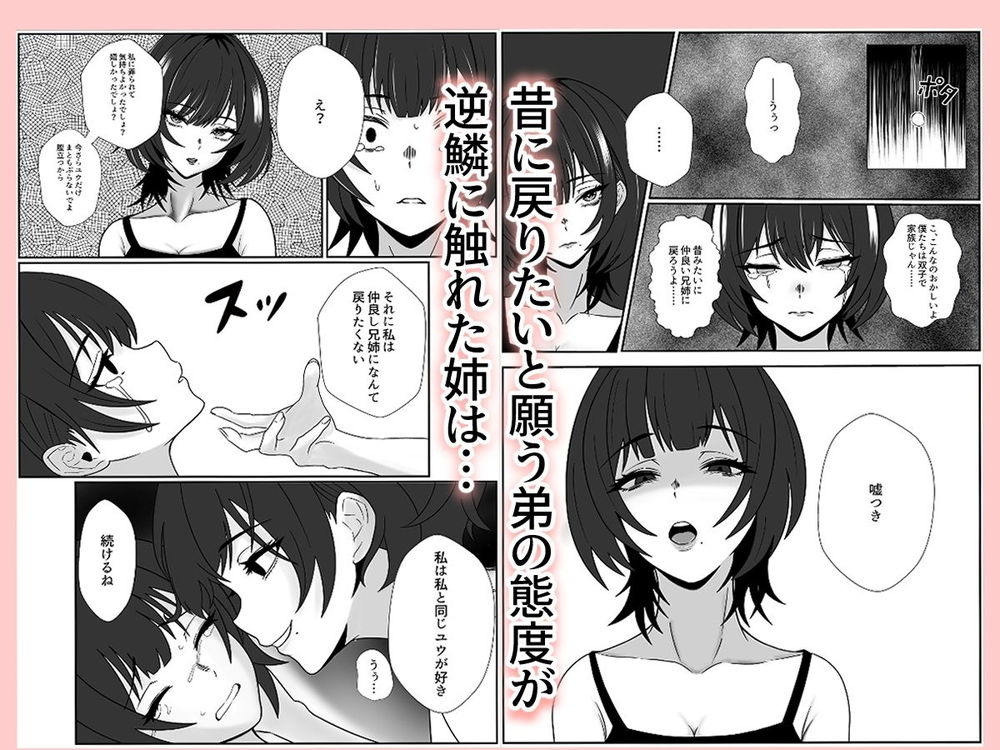 無料エロ漫画 【亀頭責めエロ漫画】サイコパスな姉に女装姿で亀頭責めされる弟…そんな姉の真意とは！？【双子の異常な愛情／成人14歳】 FANZA