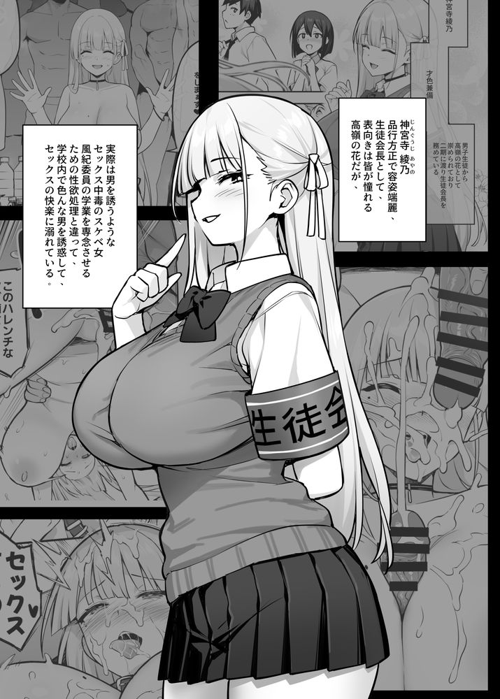 無料エロ漫画 【清楚系ビッチエロ漫画】高嶺の花かと思った巨乳美人JKは見掛け倒しの清楚系ビッチだった件ｗｗｗ【憧れの生徒会長が巨乳すぎる件 2／TRY＆方言二人社会】 FANZA