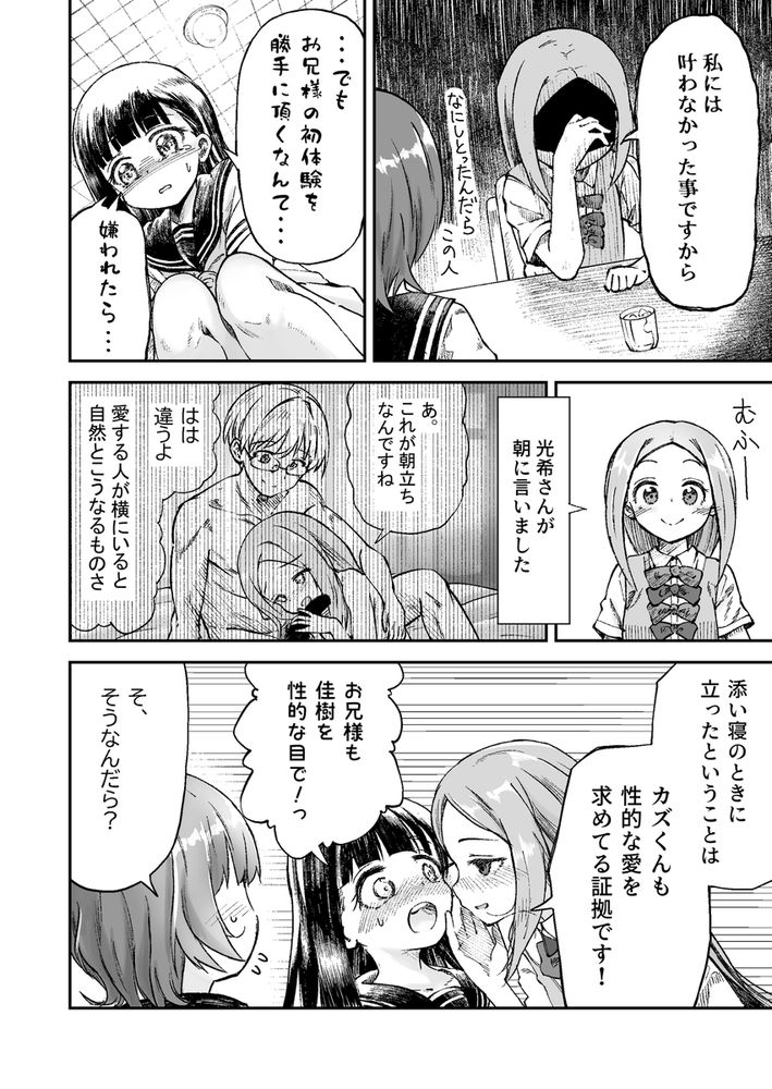 無料エロ漫画 【近親相姦エロ漫画】お兄様のことが好きすぎて…寝ている間に妹がこっそり筆おろししちゃいますｗ【お兄様の初めてを佳樹がこっそりいただきます。ゴンちゃんと。／ZART】 FANZA