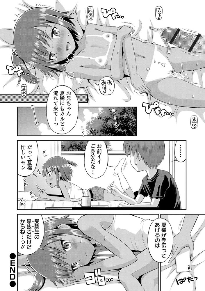 無料エロ漫画 【ショタロリエロ漫画】ショタロリの近親相姦が始まったのは、ある日お兄ちゃんのAVを妹が見てしまったから！？？【夏と兄と妹／たまちゆき】 FANZA