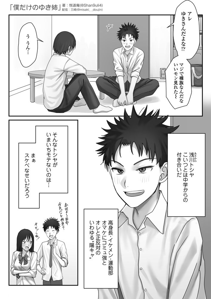 無料エロ漫画 【NTR覗きエロ漫画】裸族の姉が友だちとセックスしてるのを覗いてしまった童貞の俺はナニかに開眼した【僕だけのゆき姉／三崎】 FANZA