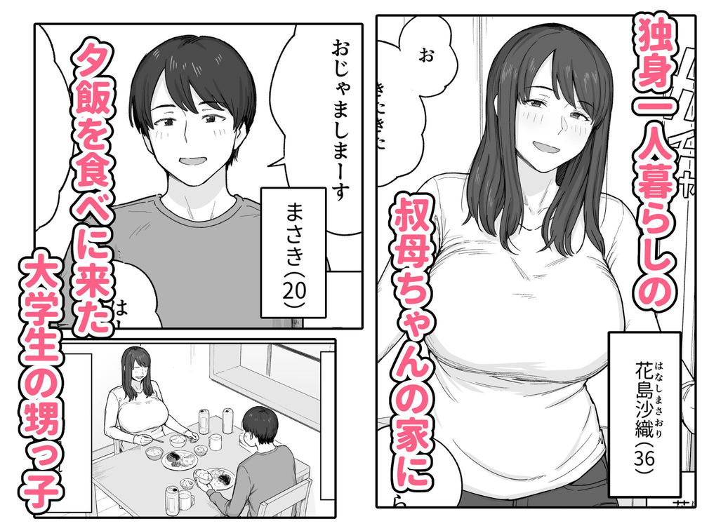 無料エロ漫画 【アラサーいちゃラブエロ漫画】昔から仲の良かった…大好きだった叔母さん。あの日我慢が出来なくて寝ている所に襲い掛かってしまった…【夕飯のあとは叔母ちゃんと…／なつぞう】 FANZA