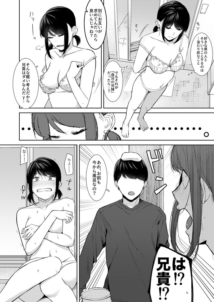 無料エロ漫画 【いちゃラブ近親相姦エロ漫画】実の妹と相思相愛けれども近親相姦はいけないこと…そんなの分かってる！けど…【バスルーム-冷淡な妹に迫ってみた。案外チョロかった。3-／紅葉スピカ】 FANZA