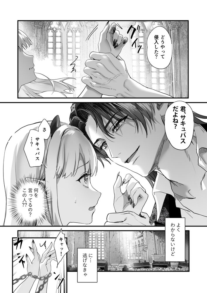 無料エロ漫画 【サキュバス転生エロ漫画】搾精した男を殺してしまう妖魔サキュバスに転生してしまった私はイケメンとの逢瀬を堪能する【ワケアリ退魔師は転生サキュバスと死を賭けた恋をする／サゲジョー】 FANZA