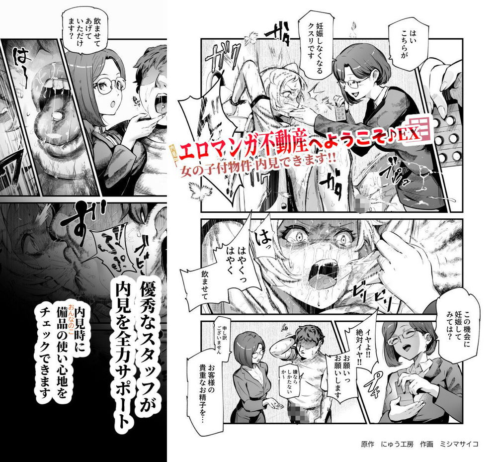 無料エロ漫画 【性奴隷レイプエロ漫画】エロ漫画世界の不動産は部屋に肉便器付きってのが一般的なのかｗｗｗ【エロマンガ不動産へようこそ♪EX 女の子付物件内見できます！！／にゅう工房】 FANZA