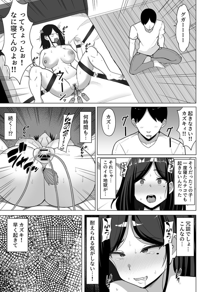 無料エロ漫画 【連続アクメエロ漫画】母ちゃん拘束してローターにアナルパールつけて…そのまま放置プレイで寝ちゃったら…理性失った発情母ちゃんの完成ｗｗｗ【母ちゃんとセックスしないと出られない部屋2／マスタード帝国】 FANZA