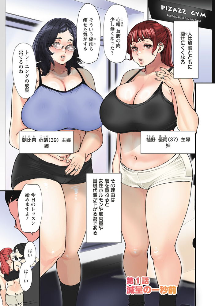 無料エロ漫画 【セクササイズエロ漫画】セクササイズは立派なトレーニングです！けしてぽっちゃり人妻の不倫現場ではありませんｗ【ぽっちゃり人妻姉妹の淫乱セクササイズ／大嶋亮】 FANZA