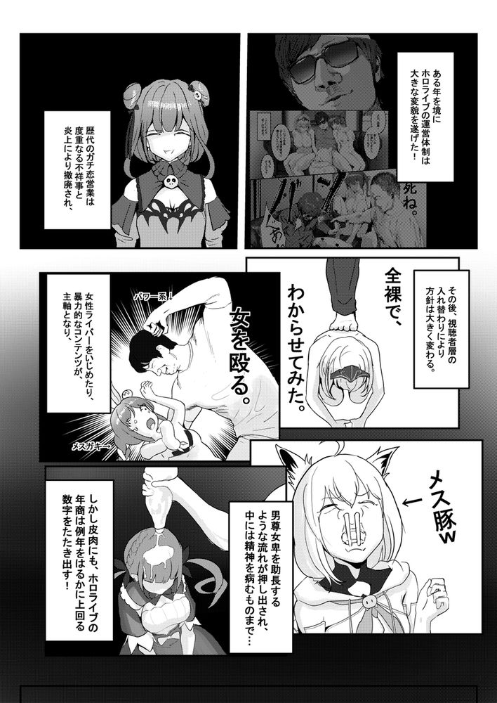 無料エロ漫画 【ホロライブエロ漫画】もしもホロライブ7期生が全員DV鬼畜男で代表が加藤鷹になったらｗｗｗ【何や、このVチューバァ！？3／チームサザンドラ】 FANZA