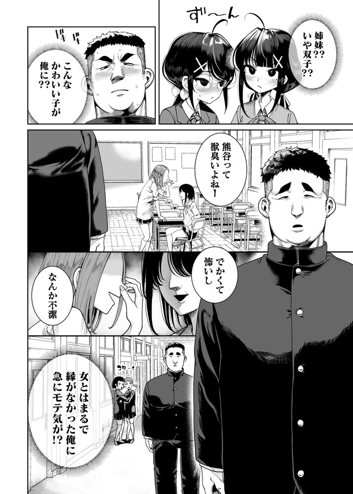 無料エロ漫画 【メスガキハーレムエロ漫画】双子の後輩は超肉食系！？小さなカラダでデカチン咥えこんで…エロ過ぎ注意ｗｗｗ【双子メス◯キ 熊系ちんぽをいただく／カマボコ工房】 FANZA