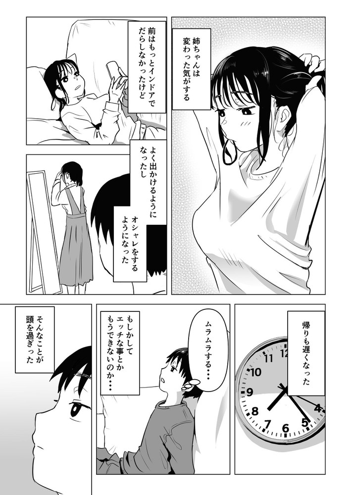 無料エロ漫画 【近親相姦エロ漫画】僕ら姉弟はセックスするのが当たり前だと思ってた…けれども姉ちゃんに彼氏が出来てボクは姉への本当の気持ちに気付いてしまった【あたりまえせっくす〜姉と弟の日常〜／もちち丸】 FANZA